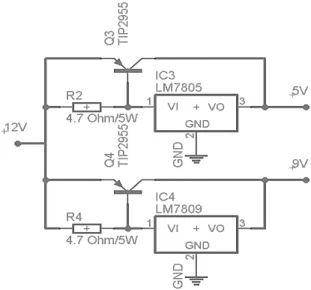 Gambar 2.8 Rangkaian Fixed Voltage Regulator Power Supply DC 