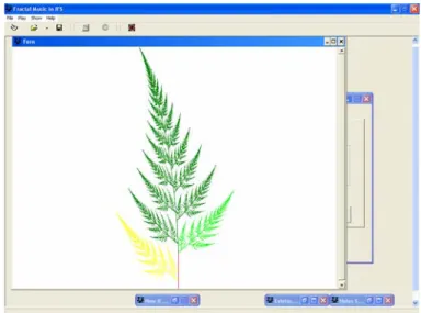 Gambar 4.7 Tampilan gambar fraktal fern 