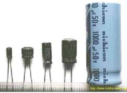 Gambar 2.7   Electrolytic Capacitor (ELCO) 