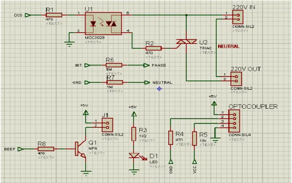 Gambar 3.4 Skematik Rangkaian Zero Croos 