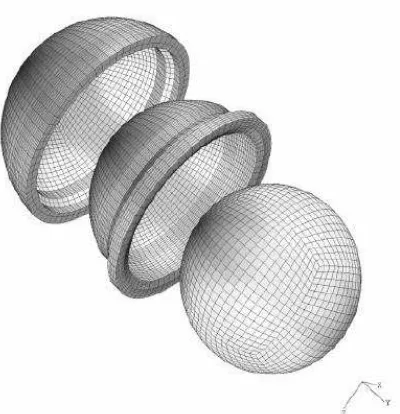 Tabel 2.2.  Data ukuran komponen acetabular (mm) [15]. 