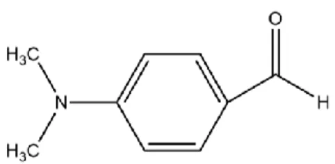 Gambar 4. Struktur 4–dimetilaminobenzaldehida (DMAB) 