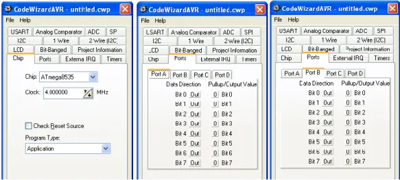 Gambar 5.2 Konfigurasi 7 Segment Multiplex  Program 1. Aplikasi 7 Segment 8 digit  