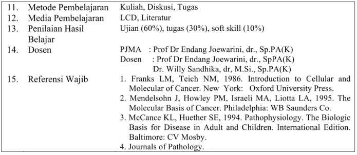 Tabel 5.38. Deskripsi Mata Ajar Anatomi Manusia Dan Diseksi Kadaver                     Minat Studi Ilmu Anatomi Histologi 