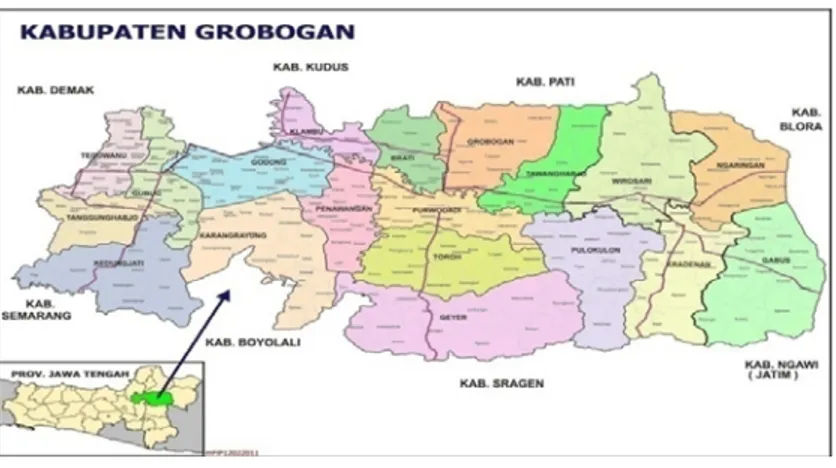 Gambar 1. Peta Kabupaten Grobogan 