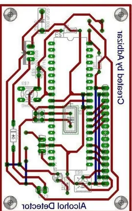 Gambar 3. 4 Rancangan layout PCB elektronika 