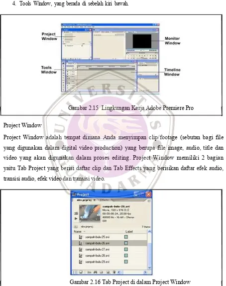 Gambar 2.16 Tab Project di dalam Project Window  