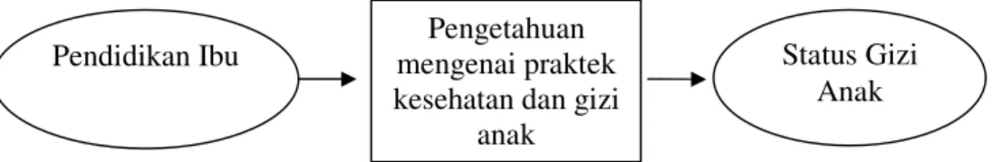 Gambar 3  Hubungan Antara Pendidikan dan Status Gizi  Sumber : Leslie (1985) 