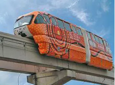 Gambar 2. 2. Monorel tipe straddle-beam 