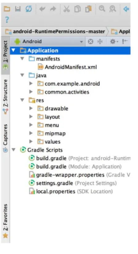 Gambar 1.5 File Project di Android Studio  (https://developer.android.com/studio/intro?hl=id) 