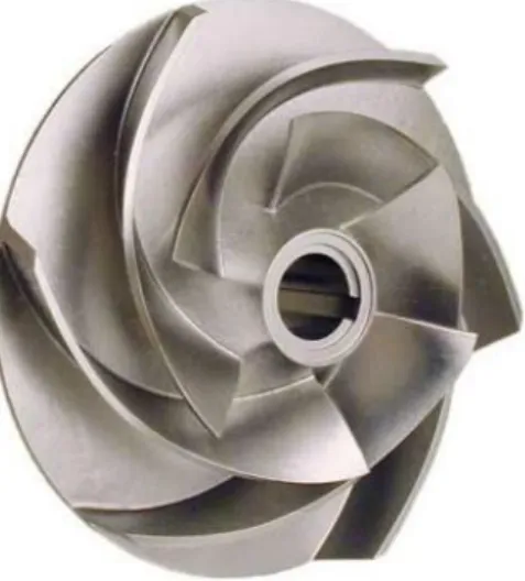 Gambar 2.9. Impeler setengah terbuka (semi open impeller) 