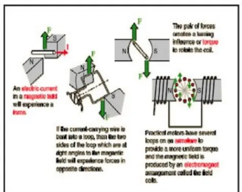 Gambar 1. Prinsip Dasar Kerja Motor Listrik.