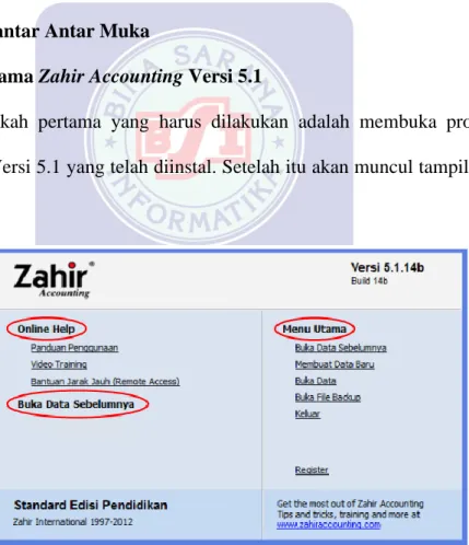 Gambar II.2  Tampilan Menu Utama 