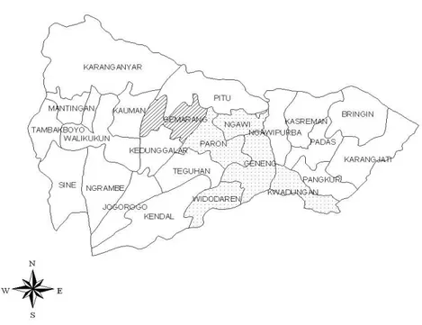 Gambar    8    :  Sebaran  Desa  UCI  dan  Non  UCI  kabupaten  Ngawi  Tahun  2013 