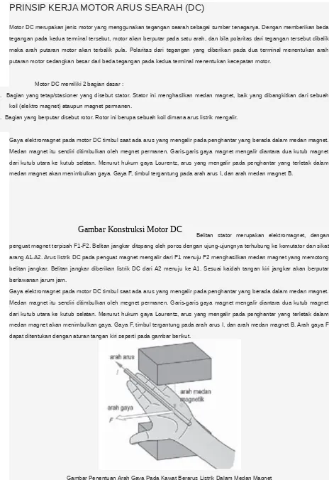 Gambar Penentuan Arah Gaya Pada Kawat Berarus Listrik Dalam Medan Magnet