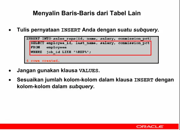 table adalah nama tabel