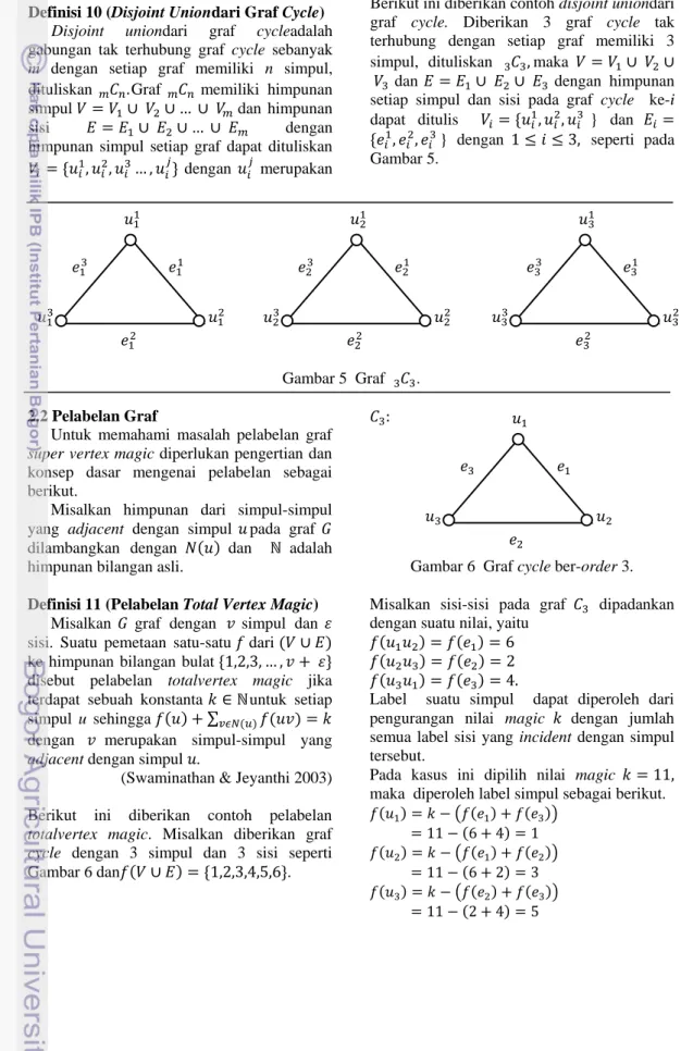 Gambar 5  Graf      .  2.2 Pelabelan Graf 