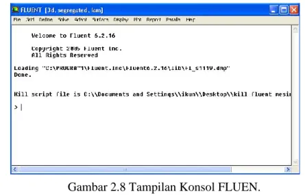 Gambar 2.8 Tampilan Konsol FLUEN.  