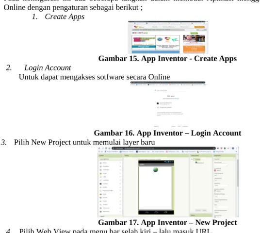 Gambar 15. App Inventor - Create Apps 2. Login Account