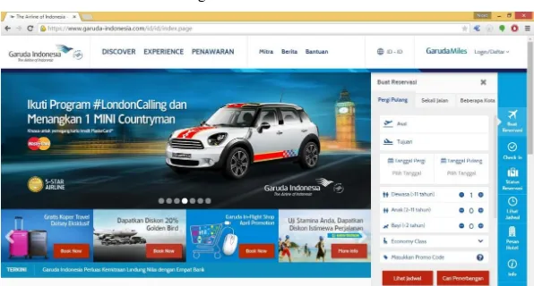 Gambar 2. 4 Tampilan awal website Garuda Indonesia 