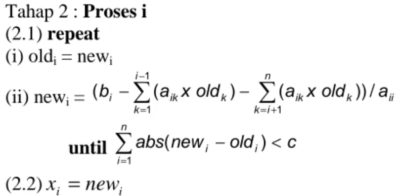 Ilustrasi pekerjaan untuk masing-masing prosesor sebagai berikut, prosesor 1  memberikan nilai  old 1 = x 1 0 dan   new 1 = x 1 0 