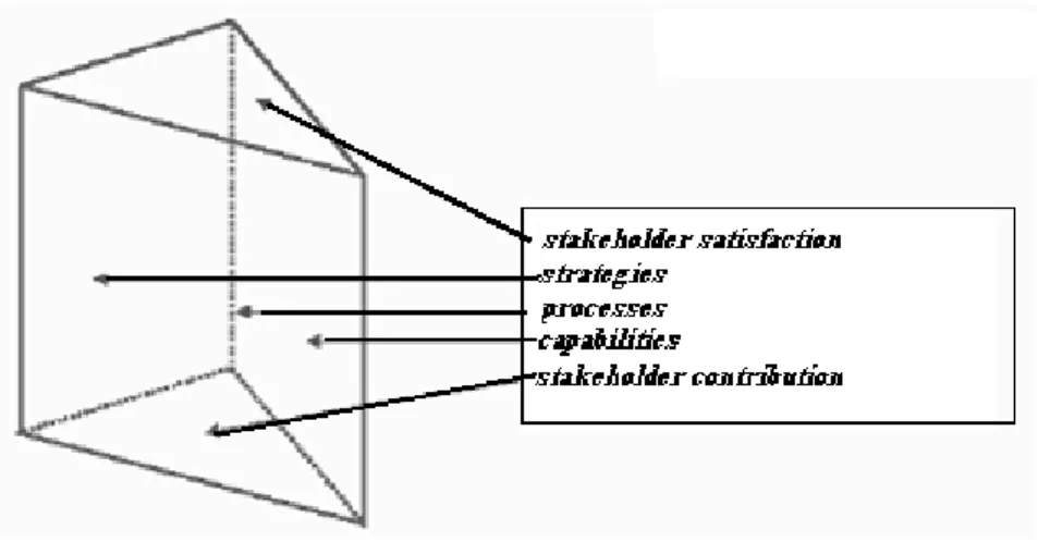 Gambar 1. Lima sisi perspektif performance prism [1] 