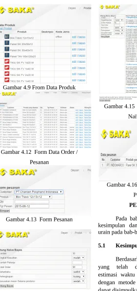 Gambar 4.9 From Data Produk