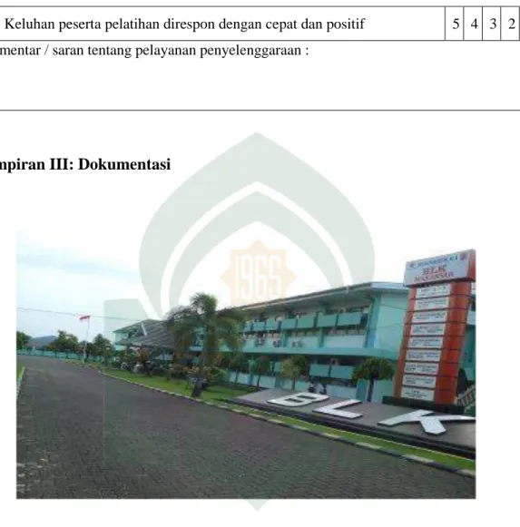 Gambar 1: Gedung Balai Latihan Kerja (BLK) Makassar 