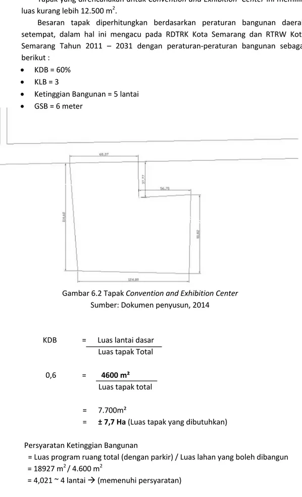 Gambar 6.2 Tapak Convention and Exhibition Center  Sumber: Dokumen penyusun, 2014 