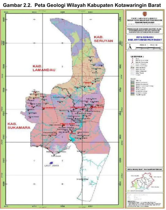 Tabel 2.4. Nama-Nama Sungai di Kabupaten Kotawaringin Barat menurut  Panjangyang Dapat Dilayari dan Rata-Rata Kedalaman 