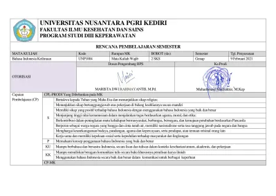 UNIVERSITAS NUSANTARA PGRI KEDIRI FAKULTAS ILMU KESEHATAN DAN SAINS ...