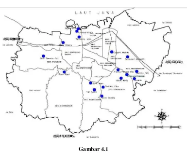 Gambar 4.1 Mapping Perumahan cluster di Kota Semarang 