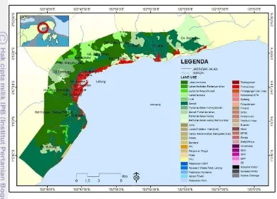 Gambar 9 Peta pola penggunaan lahan Kota Luwuk (Bappeda 2011) 