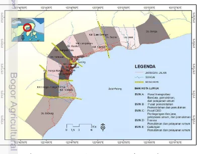 Gambar 10 Peta rencana pola ruang Kota Luwuk (Bappeda 2011) 