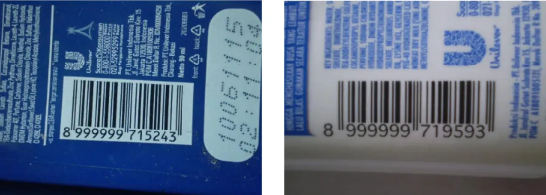 Gambar 5 Contoh gambar label barcode 