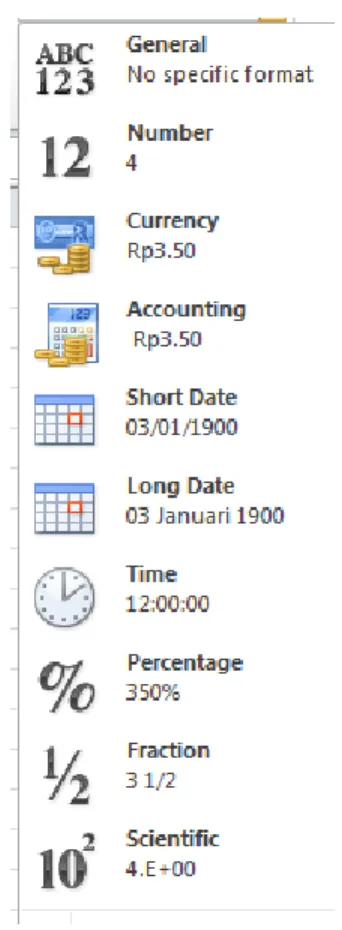 Gambar 10 - Format &gt; Number 