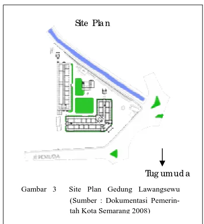 Gambar 3  Site Plan Gedung Lawangsewu 