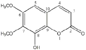 Figure 3. 8-hydroxy-6,7-dimethoxy coumarin  