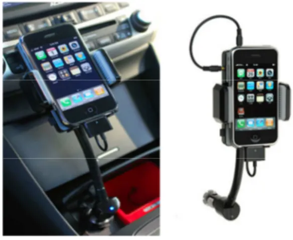 Gambar 6. “Cellphone holder”, salah satu aksesoris kendaraan yang  banyak ducari konsumen saat ini.