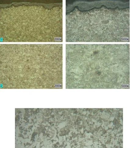 Gambar  4.13.  Struktur mikro pada sampel potongan melintang  baja pegas daun  yang mengalami perlakuan panas pendinginan udara
