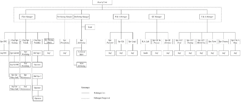 Gambar 2.1. Struktur Organisasi PT. IndojayaAgrinusa 