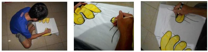 Gambar 16 Proses pembuatan gambar 