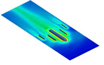 Gambar 13. Aliran permukaan bebas, z/Lpp, dari wave pattern 