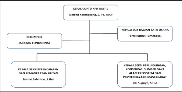 Gambar 1. Struktur Organisasi UPTD KPH Unit V  