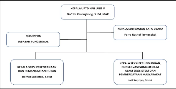 Gambar 1. Struktur Organisasi UPTD KPH Unit V  