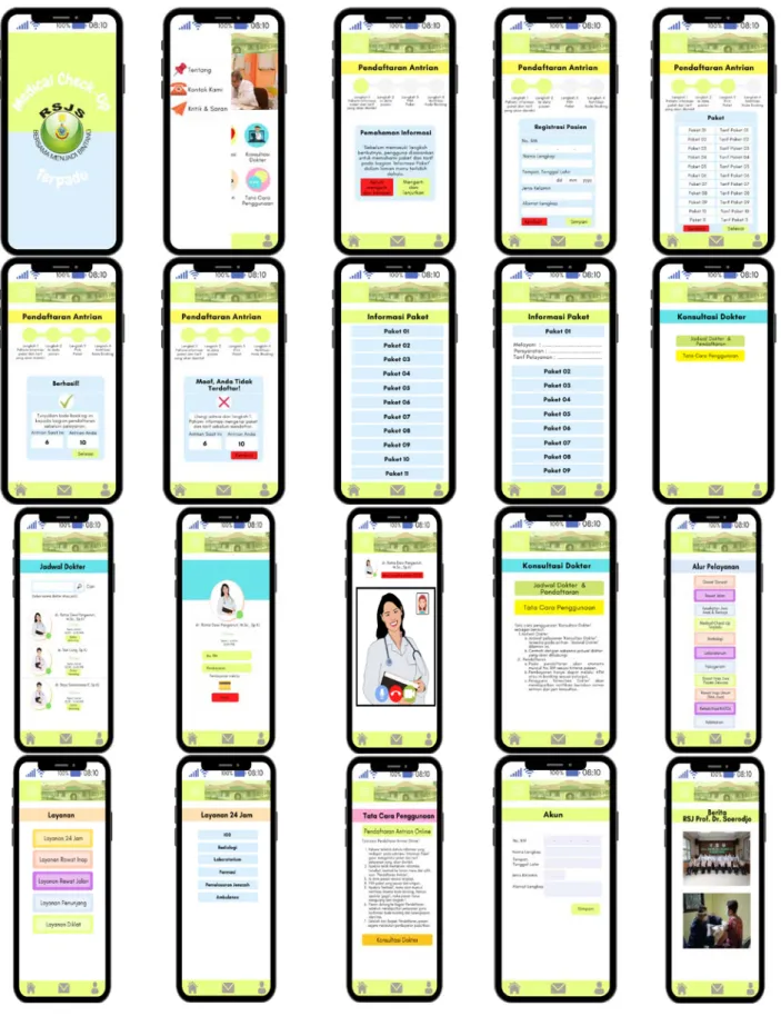 Gambar 11. Hasil perancangan user interface ‘Medical Check Up Terpadu’