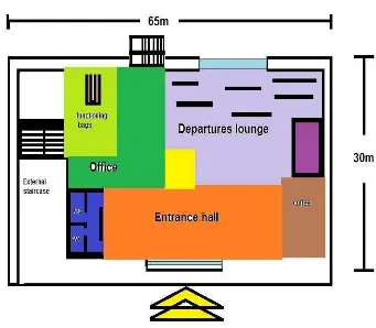 Figure 4.The existing Airport Terminal Ground Floor of Labraq Airport in Libya 