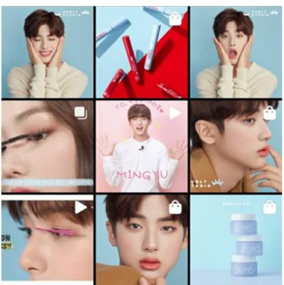 Gambar yang ditunjukan diatas merupakan sebuah iklan produk perawatan  kulit dari Korea Selatan yang menampilkan personil boyband EXO sebagai model  iklannya