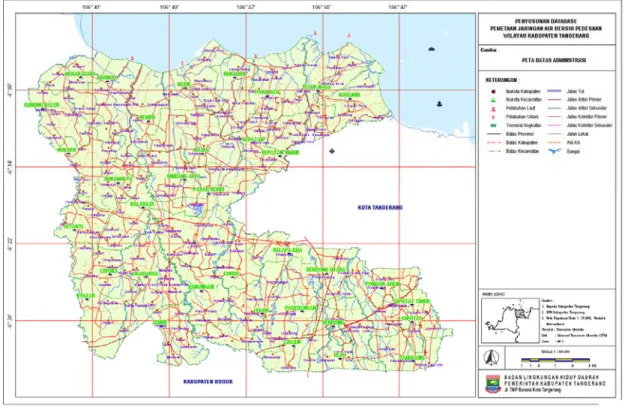 Gambar 1.1 Peta Orientasi Kabupaten Tangerang 