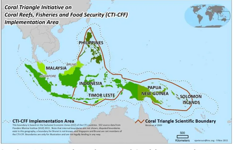 Gambar 4.2  Daerah Implementasi Segitiga Terumbu Karang(Coral Triangle